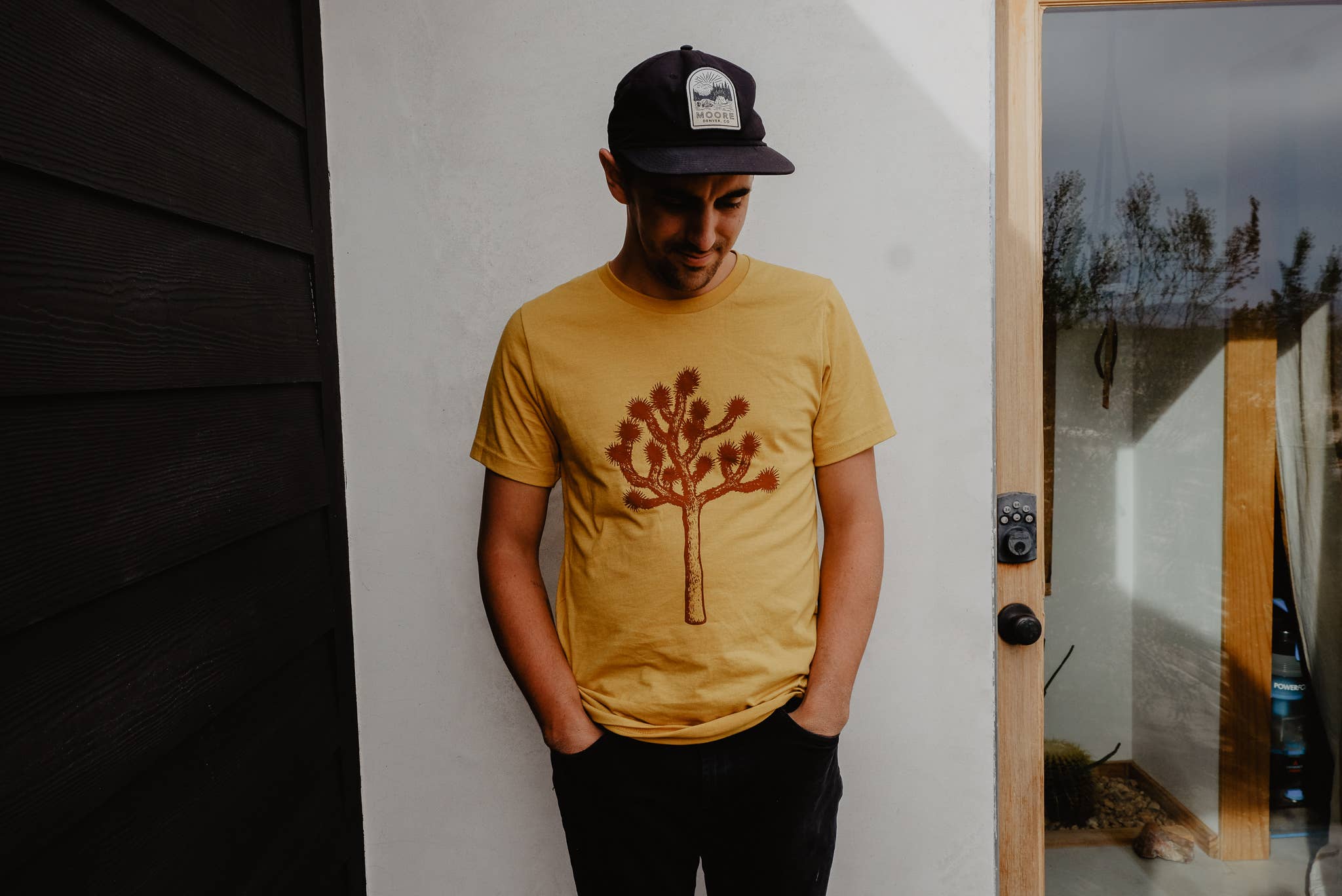 Moore Collection - Wholesale Screen Printed T-Shirt - Men's - Joshua Tree Tee- Mustard4
