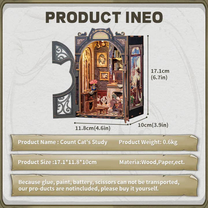 VCL CORP - Wholesale DIY Craft Kit - Comptoir d'étude du chat - Coin lecture CUTEBEE5