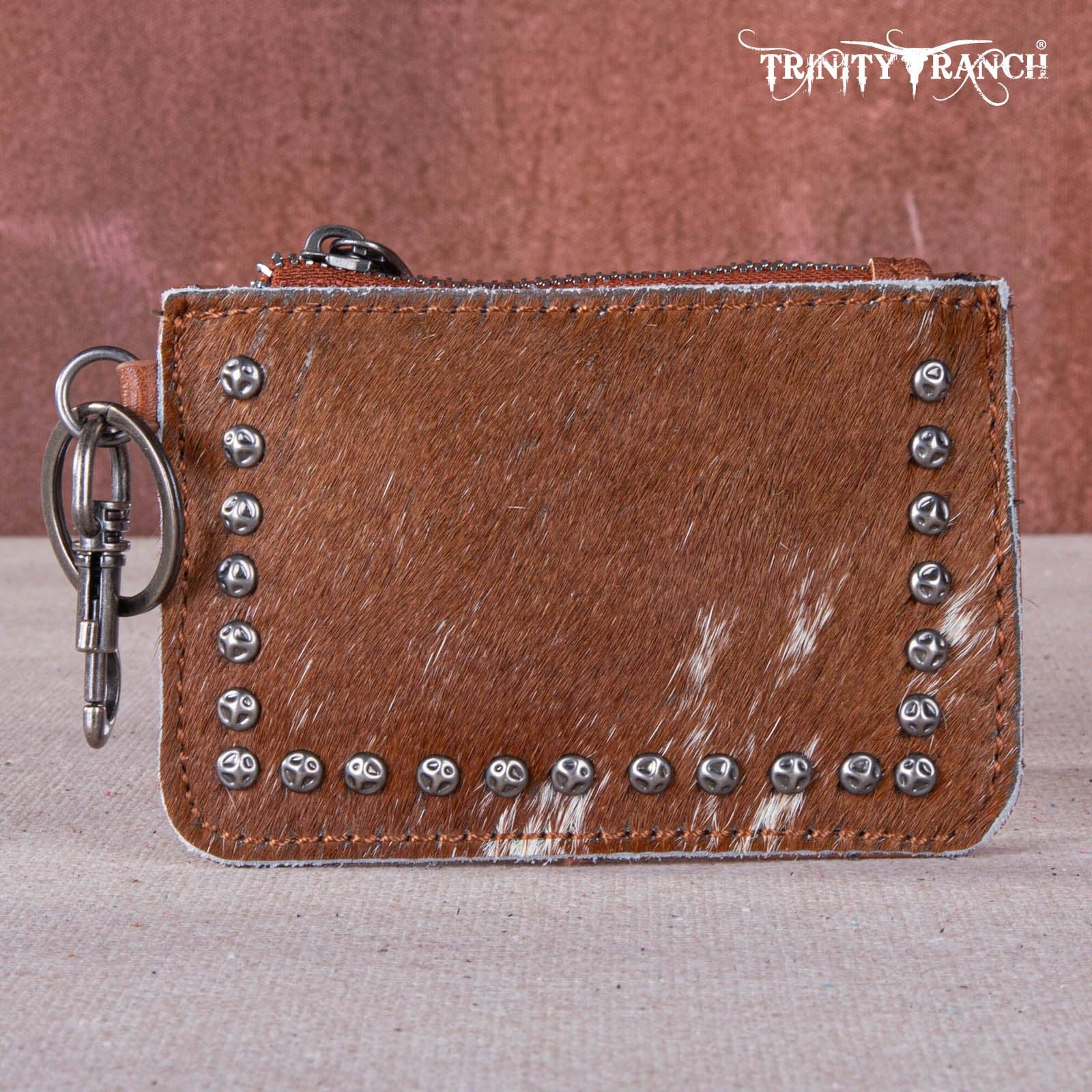 REMOVED BRAND - Wholesale Crossbody Bag - Women's - TR159 -183  Trinity Ranch Genuine Hair-On Cowhide /Tooled  Collection Phone Purse with Coin Pouch17