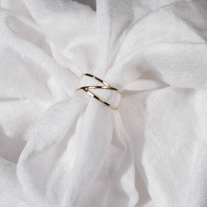 MUKA studio - Wholesale Band/Stacked Ring - Silver Wave Ring2