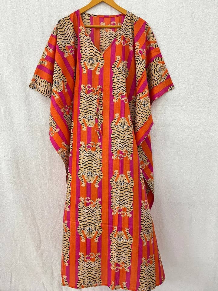 Bhawana Handicrafts - Wholesale Kaftan - Women's - Traditional Cotton Summer Kaftan Long Dress2