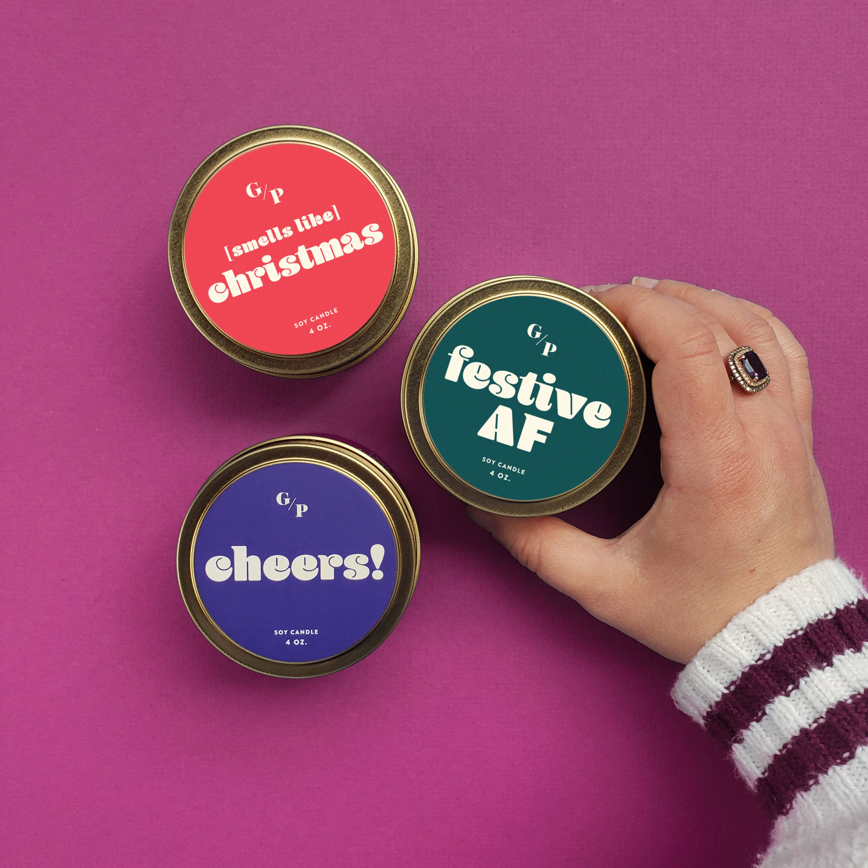 GP Candle Co. - Wholesale Travel Candles - Joy Just Because 4 oz. Candle Tin3