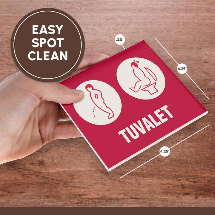 3dRose - Wholesale Coasters - 3dRose, Vintage Toilet Sign Tuvalet , Coaster6