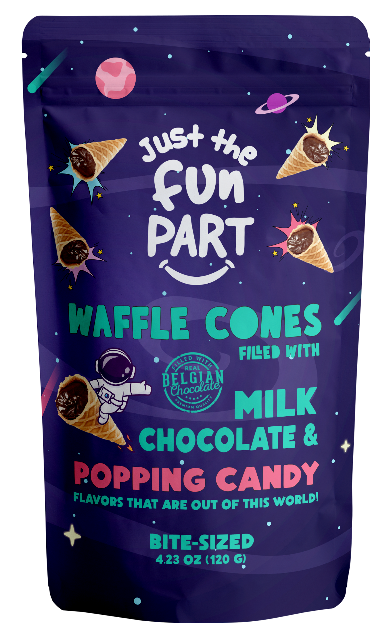 Just the Fun Part - Wholesale Chocolate Covered Sweets - Just the Fun Part-Milk Chocolate & Popping Candy0