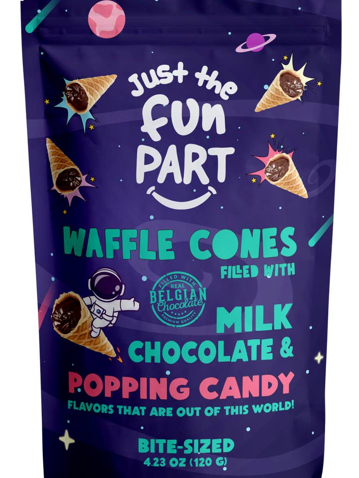 Just the Fun Part-Milk Chocolate & Popping Candy for wholesale by Just the Fun Part