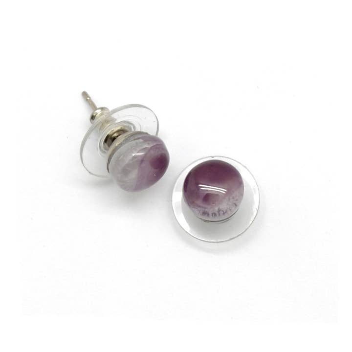 Dunitz & Company - Wholesale Stud/Post Earrings - Tiny Round Glass Stud Earrings - ships in assorted colors10