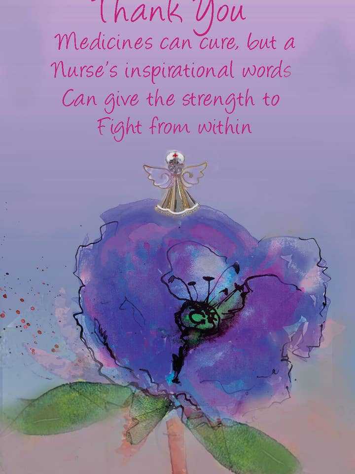 TY: Nurse Pin Card - Strength from Inspirational Words for wholesale by Angel Sayings