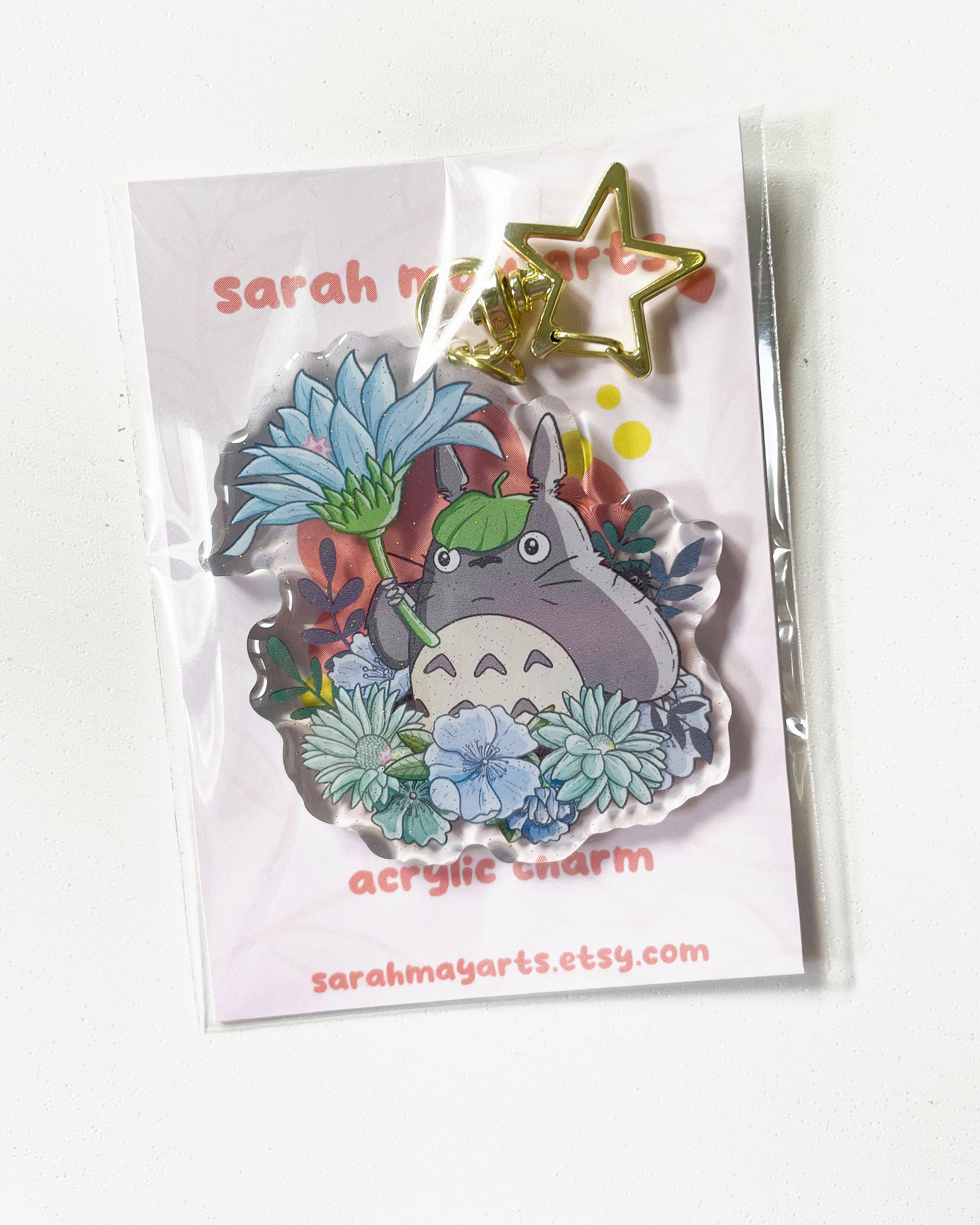 Sarah May Arts - Wholesale Keychain - Women's - Forest Spirit Acrylic Charm | Anime Floral Keychain6