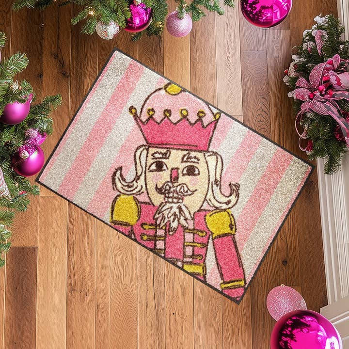 Pink Nutcracker for wholesale by Studio 67 Wash+Dry Mats