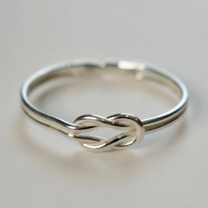 Sterling Silver Boat Knot Stackable Ring for wholesale by Krystyna's Silver