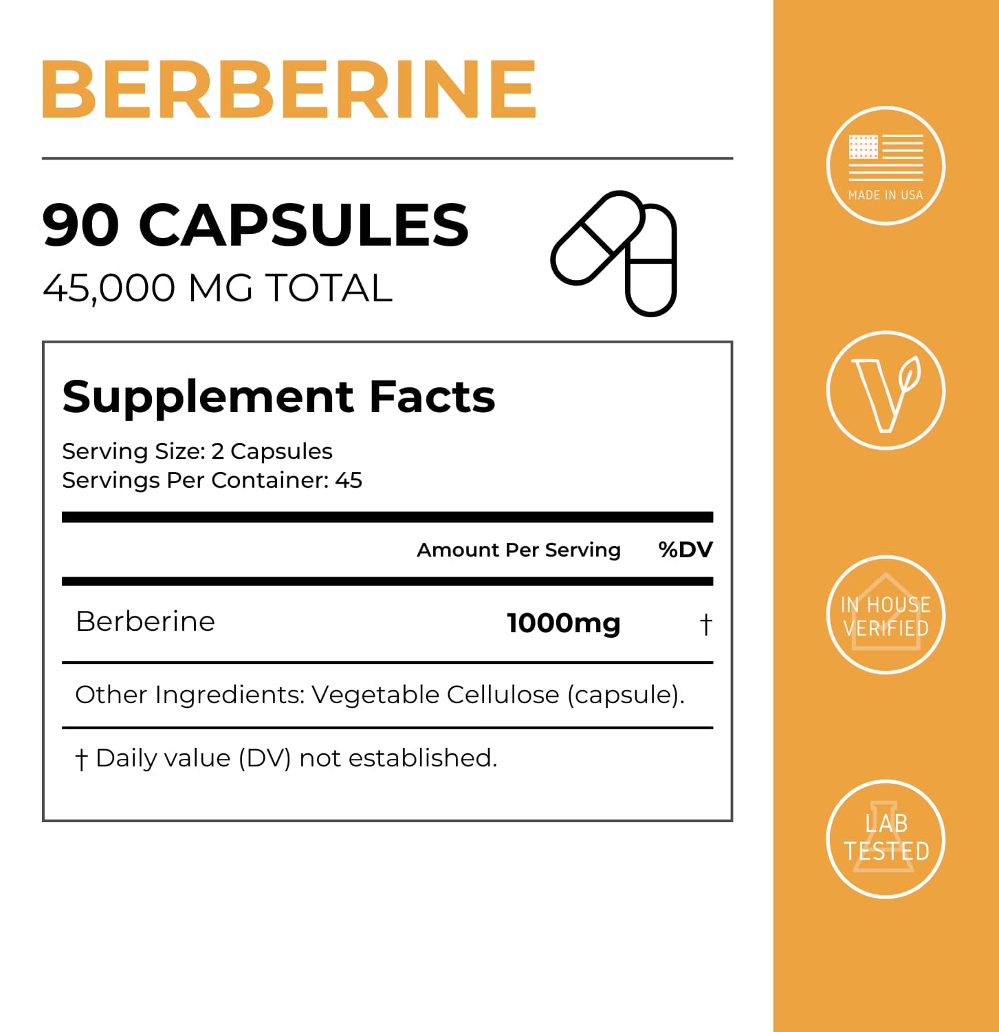 Neurogan Health – wholesale Oral supplement/vitamin – Berberine Capsules1