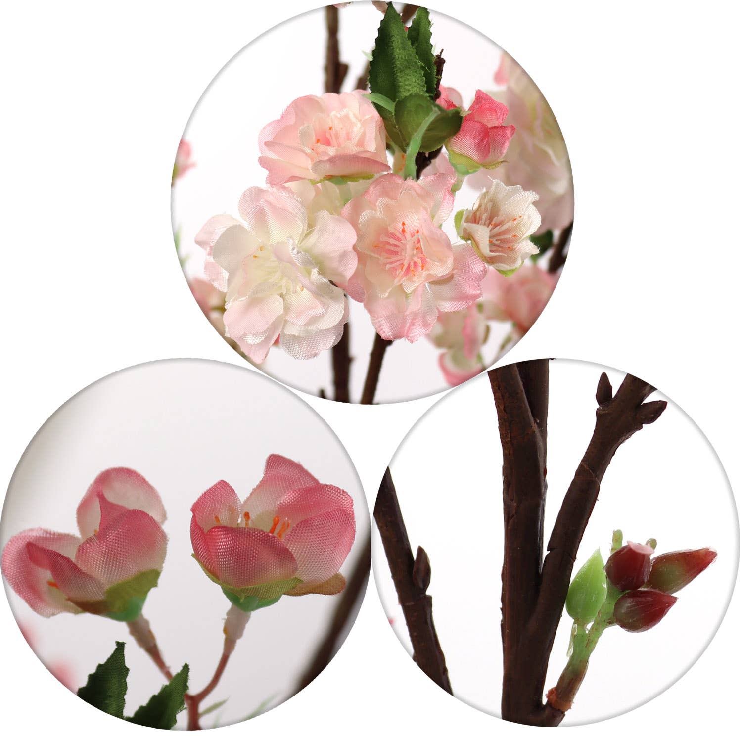 Larksilk – wholesale Konstgjorda blommor – Konstgjord 45 ”Rosa Silk Cherry Blossom Spray Inomhusdekor2
