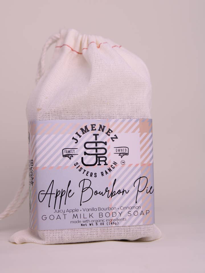 Savon en barre au lait de chèvre et tarte aux pommes et bourbon pour la vente par Jimenez Sisters Ranch