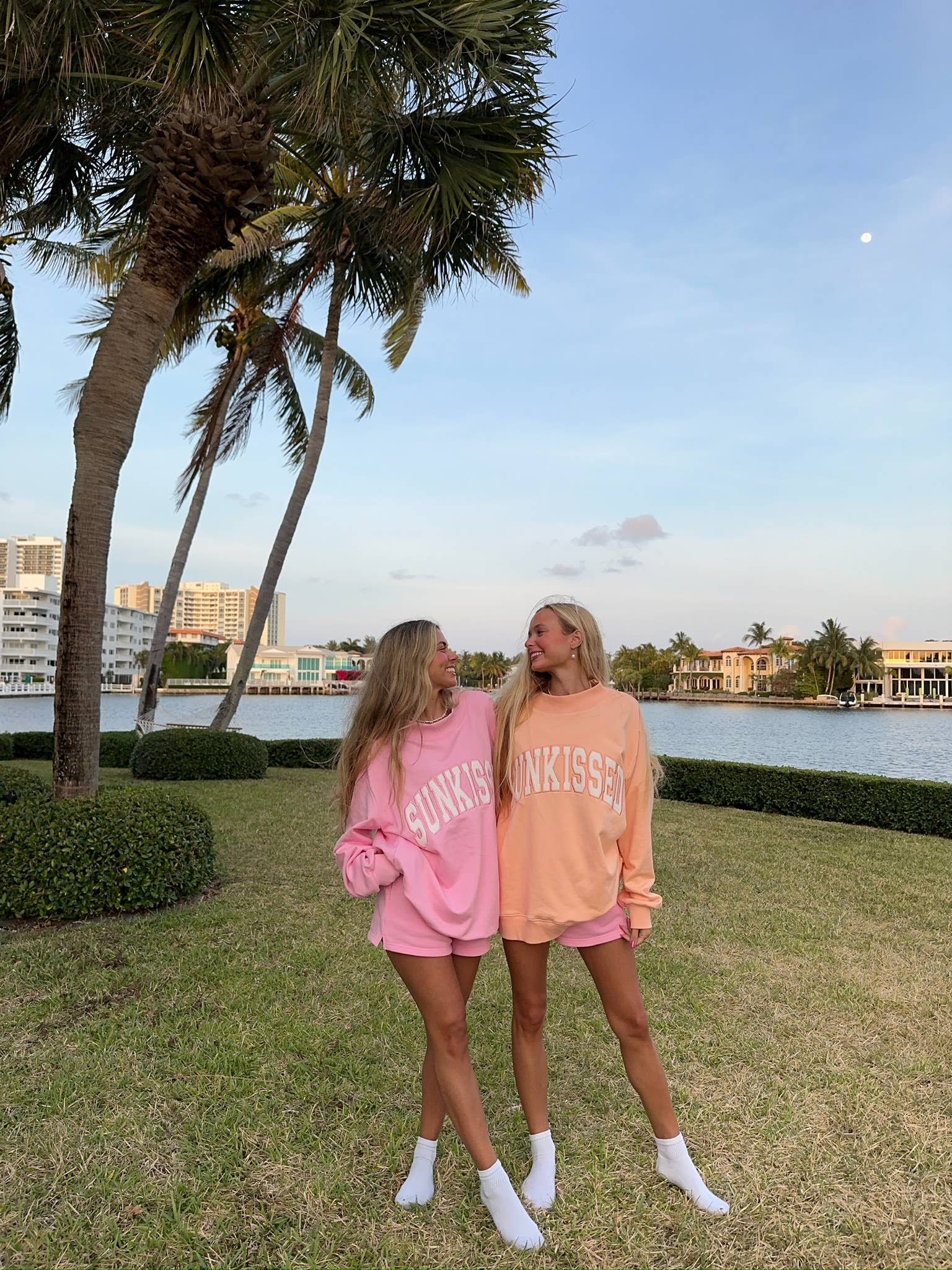 Lottie Pink Varsity Sunkissed Embroidered Mockneck Sweatshirt 100% Cotton for wholesale on Faire22