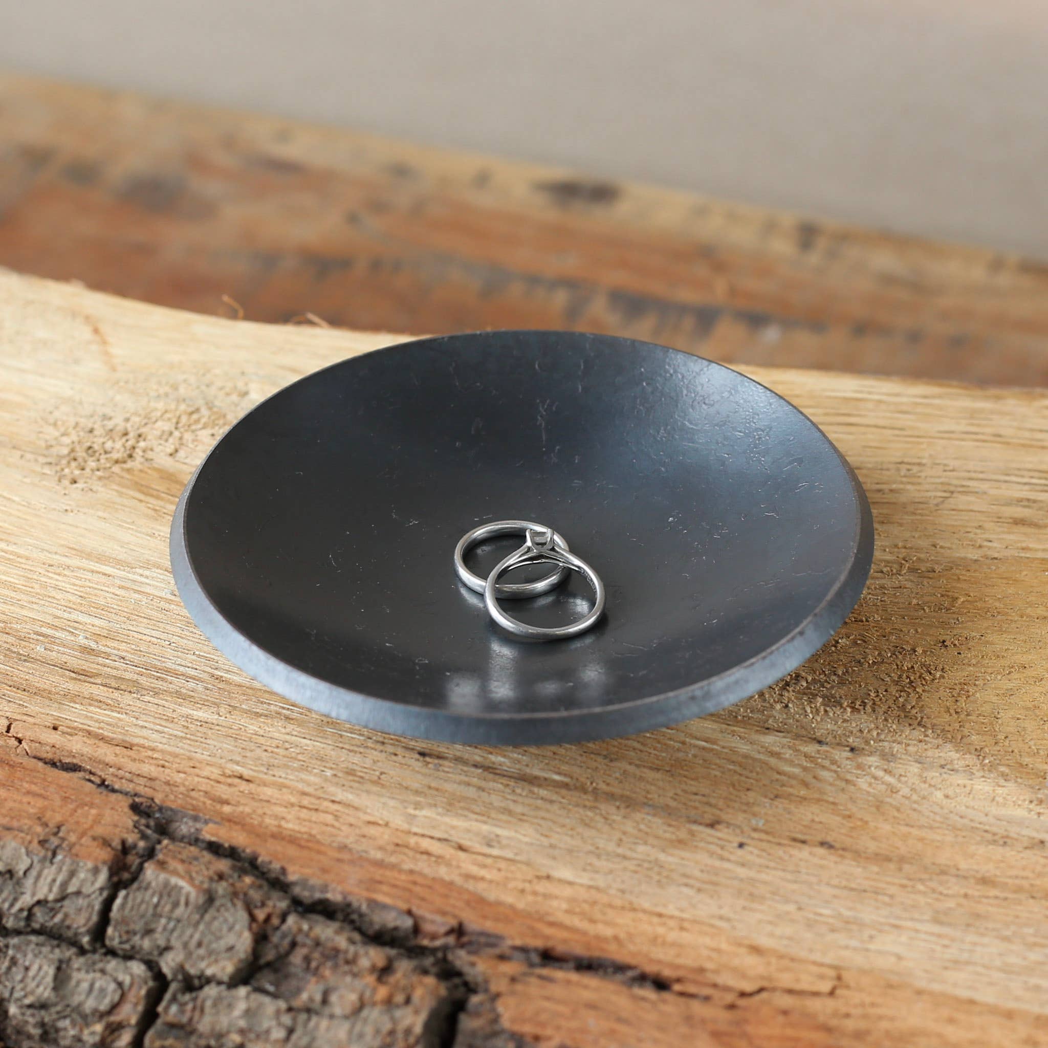 Coach House Forge – wholesale Candle holder – Handforged Smooth Pressed Iron Candle/Ring Dish6