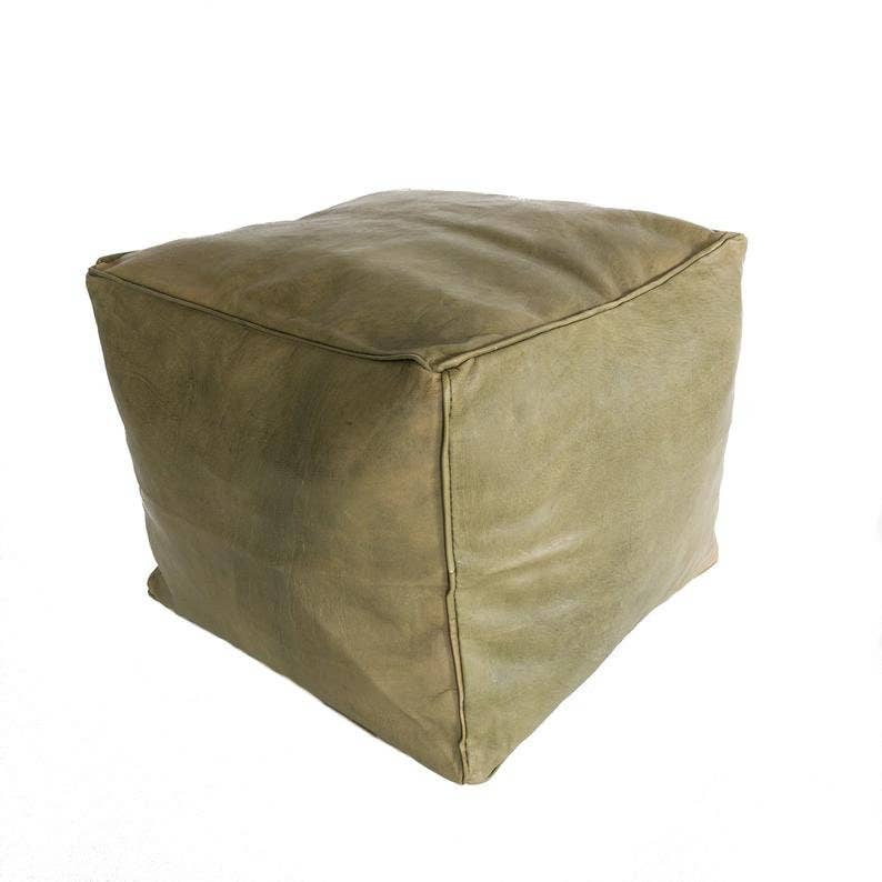 ProHandmadeDesign - Vendita all'ingrosso Pouf - Pouf ottomano quadrato marocchino in pelle autentica7