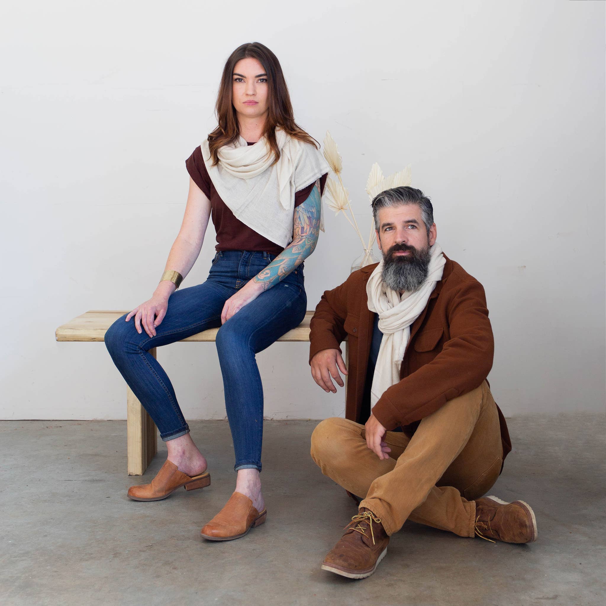 Tavy Tavy - Venta al por mayor Bufanda - Unisex - Bufanda 100% cachemir color arena, la más suave y ligera para todas las estaciones5