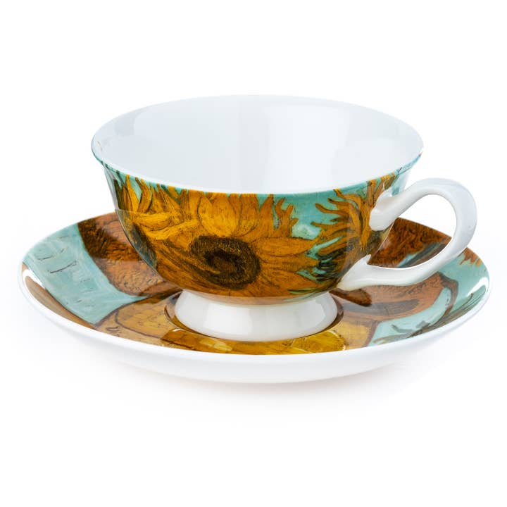 McIntosh Mugs - Wholesale Coffee/Tea Cup - Van Gogh 'Sunflowers' Cup & Saucer