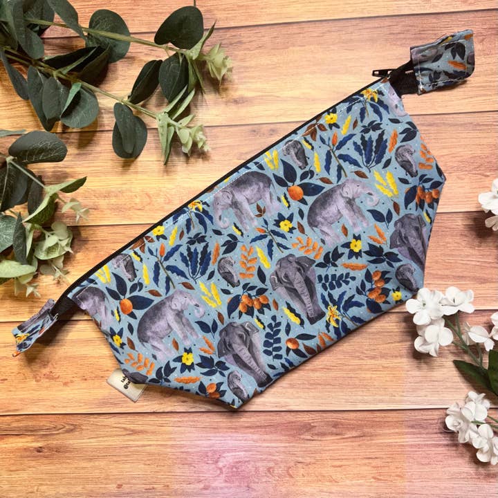 Asian Elephant Makeup Bag for wholesale by Tahlia Paige