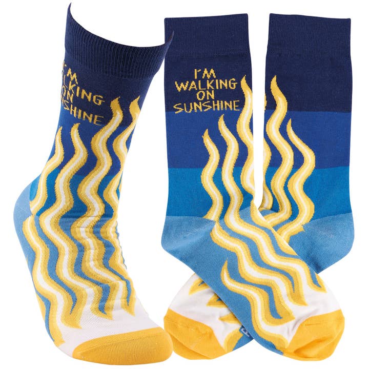 I'm Walking On Sunshine Socks for wholesale by Primitives by Kathy