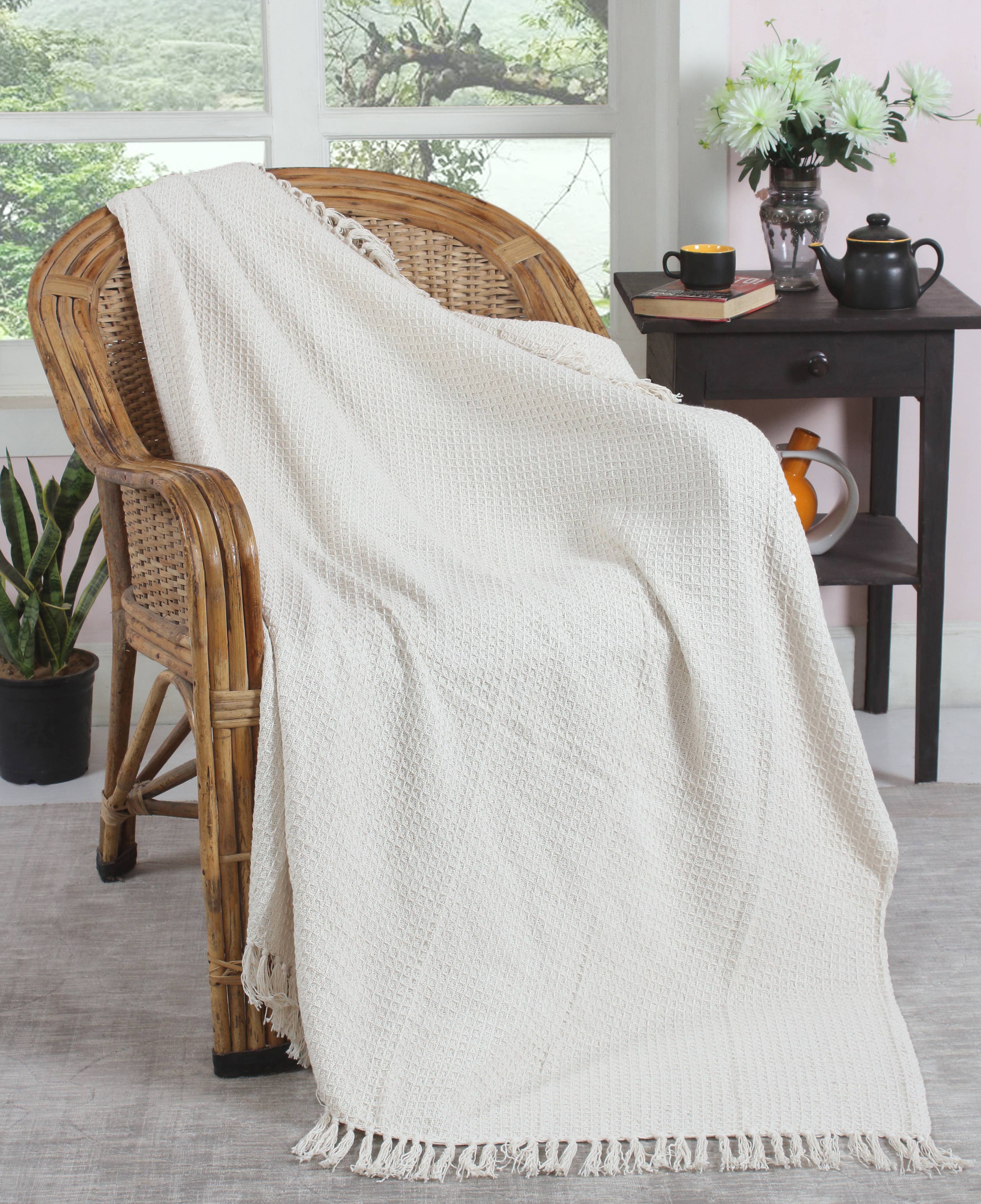 Fabstyles - Vendita all'ingrosso Plaid - Plaid in cotone di alta qualità con motivo a nido d'ape Fabstyles22