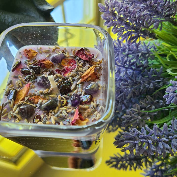 Starstruck Candles - Wholesale Jar/Filled Candle - Just Breathe Crystal Intention Candle2