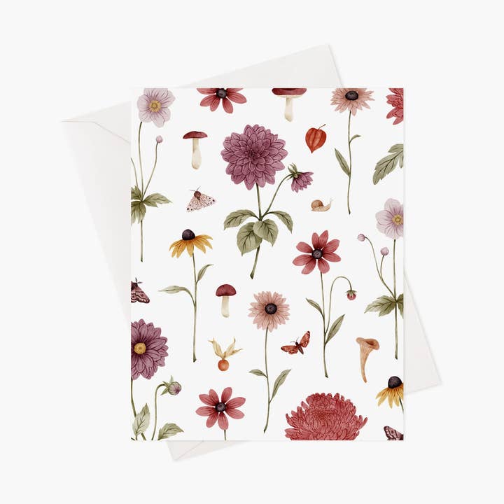 Höstblommor - Önskarta för wholesale av Marie-Lise Illustration