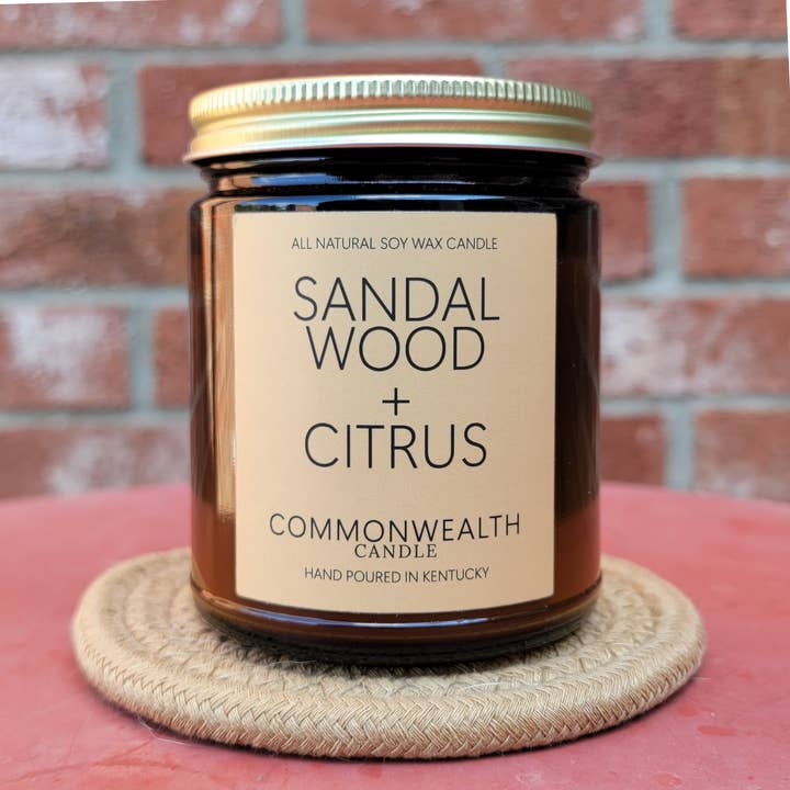 Commonwealth Candle - Wholesale Jar/Filled Candle - Sandalwood + Citrus3