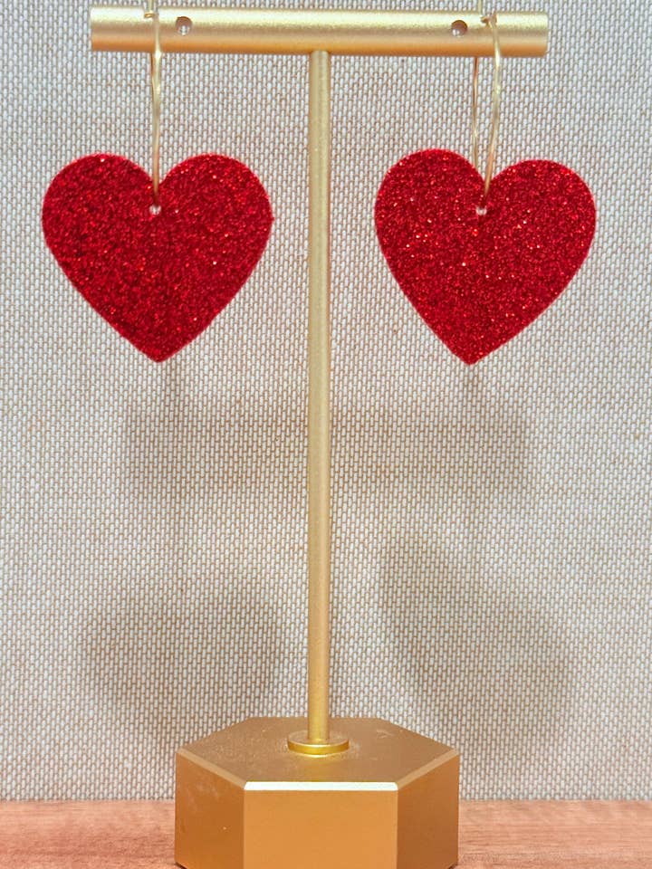 Gnistre Hjerte Øreringe for engroshandel hos Southern Designs by Kristy