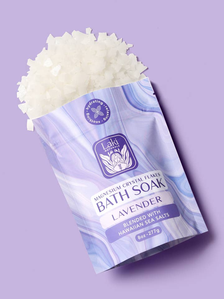 Lavender Magnesium Bath Soak for wholesale by Laki Naturals