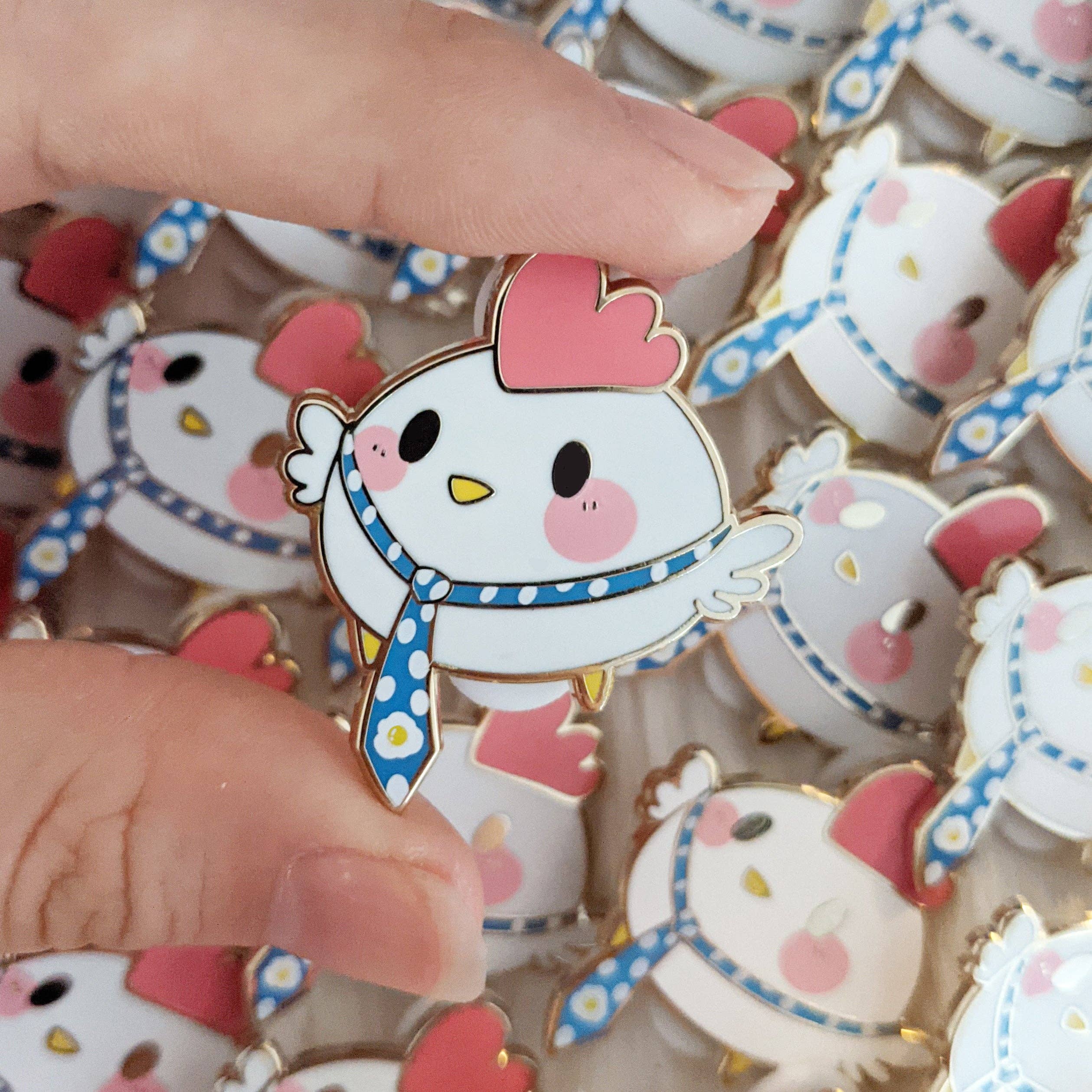 Sugar Cubed Studios - Wholesale Lapel Pin/Button - Hen Tie - Enamel Pin0