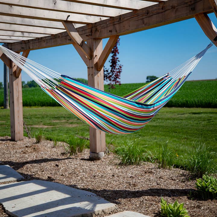 Brazilian Sunbrella Hammock - Carousel Confetti for wholesale by Vivere Outdoor Pty Ltd