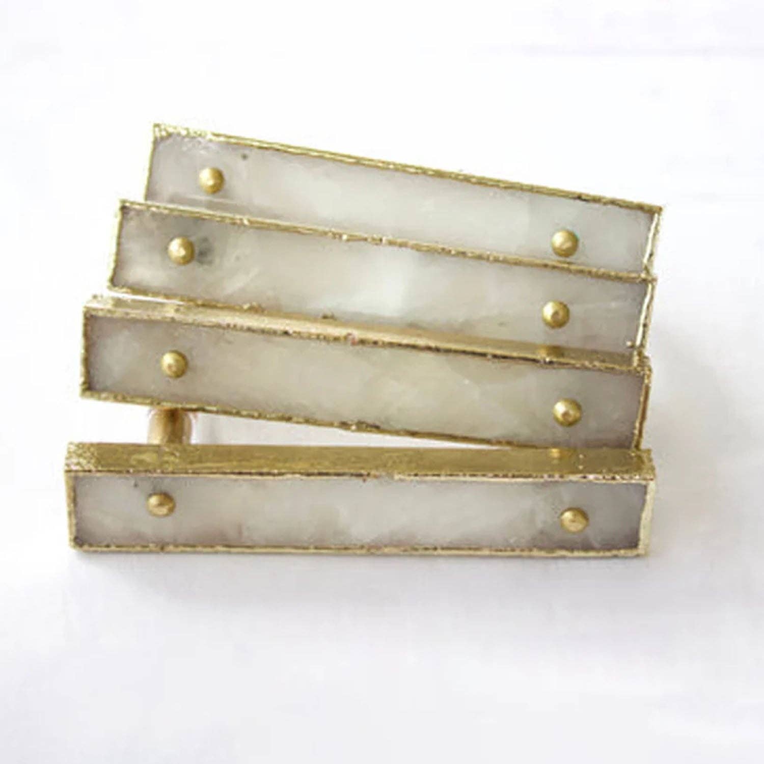 The Tangerine Store - Vendita all'ingrosso Manopola/pomello - Set di 4 maniglie/pull in agata bianca/barella/barella0