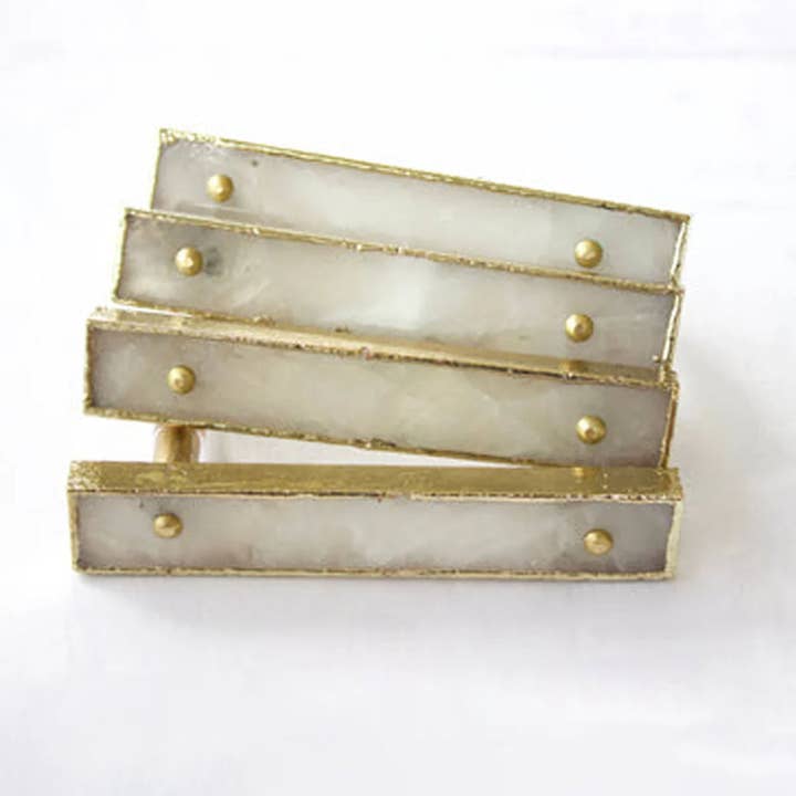 Set of 4 White Agate Handle/Pull/Barbarella and other Purchase Wholesale cabinet hardware. Free Returns & Net 60 Terms on Faire trending on Faire.