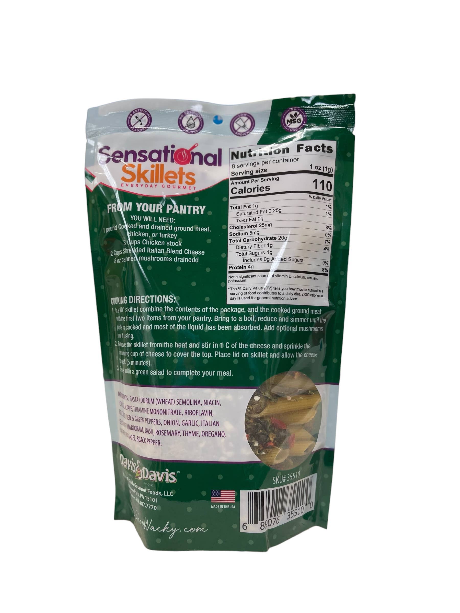 Davis & Davis Gourmet Foods - Wholesale Pasta - Weeknight Philly Cheese Steak Skillet1