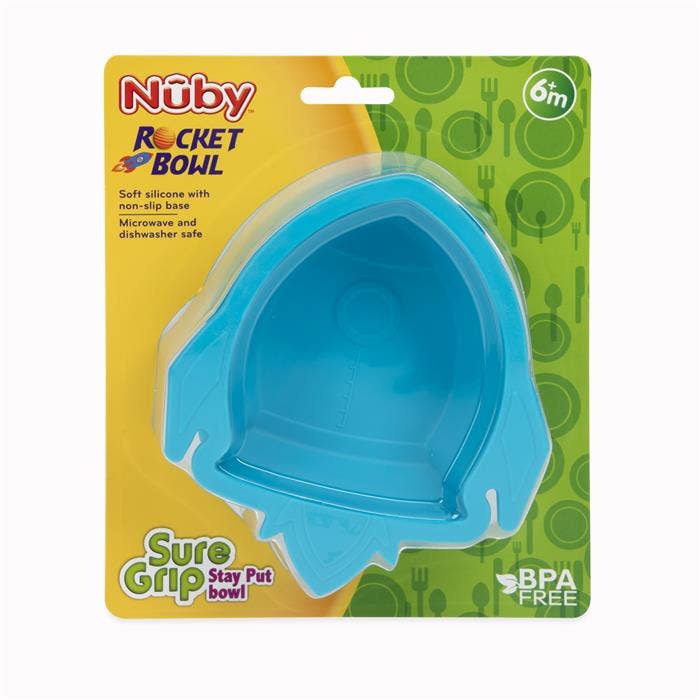 Nuby - Wholesale Bowl - Kids & Baby - Sure Grip Rocket Bowl, Children's Silicone Food Bowl