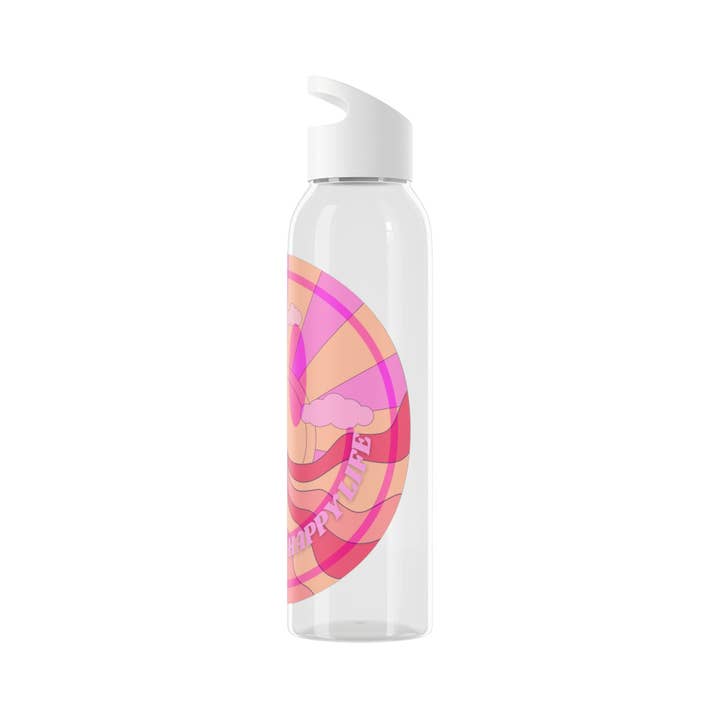 Happy Life Stuff - Wholesale Water Bottle - Aesthetic Happy Spirit Happy Life Water Bottle, Aesthetic Pink Bottle, Smile Face, Trendy Tumblr Bottle, Happy Mind Tumbler, BPA Fre5