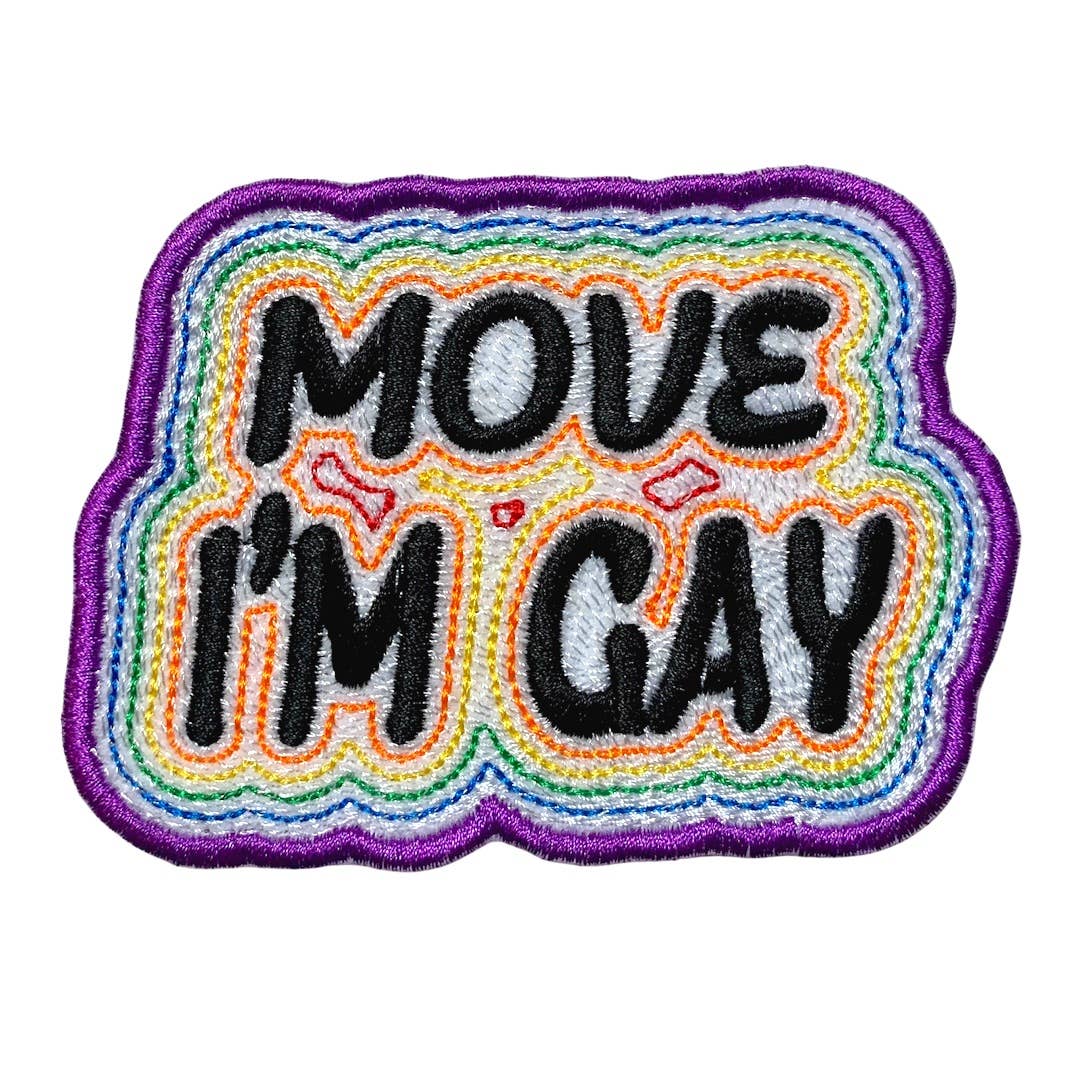 The Little Nest – wholesale Patch – Move, I’m Gay Iron On Patch/LGBTQ/Gay0