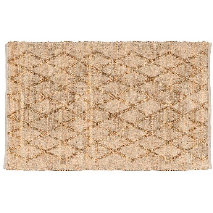 Abbott - Wholesale Floor Mat - Large Diamond Weave Mat-Natural-36x60"L