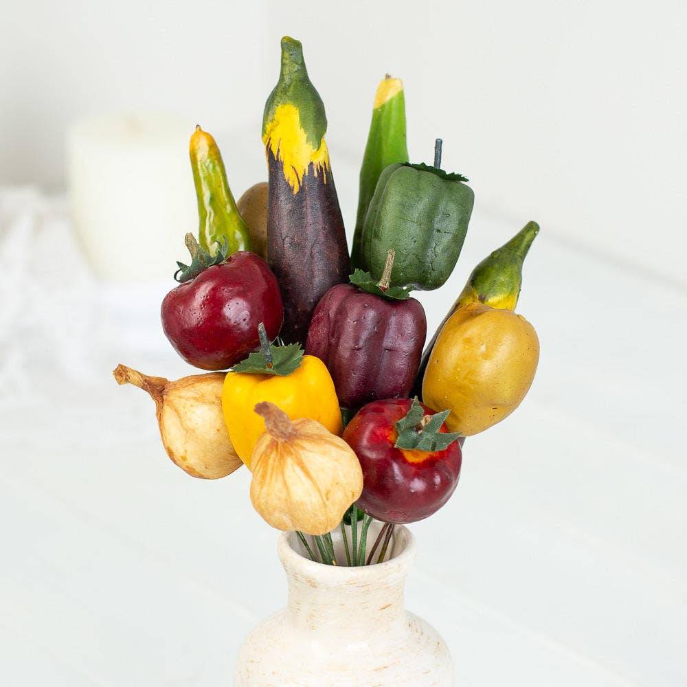 Factory Direct Craft - Wholesale Artificial Flowers - Pack of 13 Artificial Assorted Vegetables on Stems1