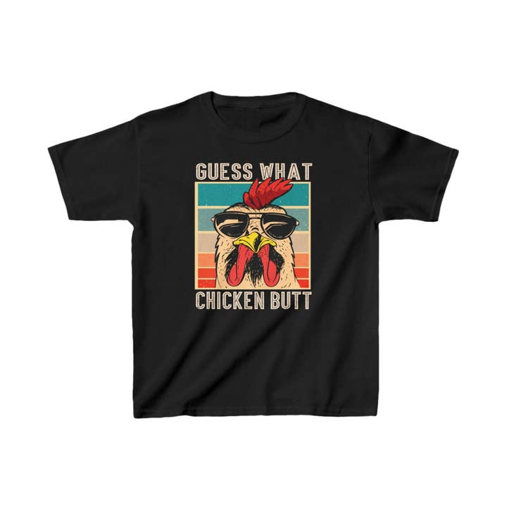 Dobyns Family Creations LLC - Wholesale Screen Printed T-Shirt - Kids - Guess What Chicken Butt Kids Tee Shirt