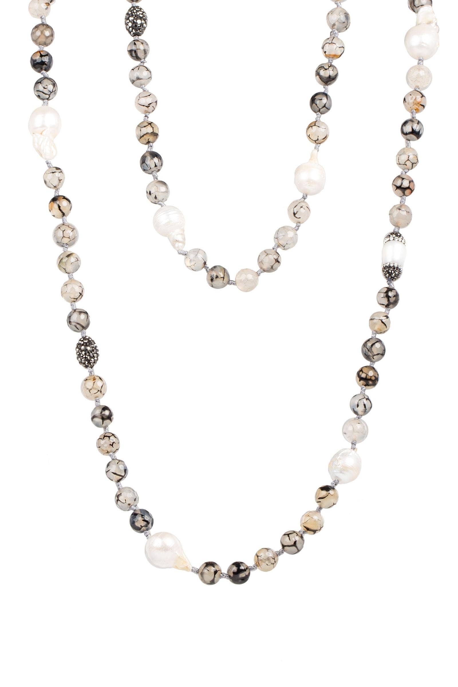 SAACHI - Wholesale Beaded/Pearl Necklace - Tahitian Long Beaded Pearl Necklace12