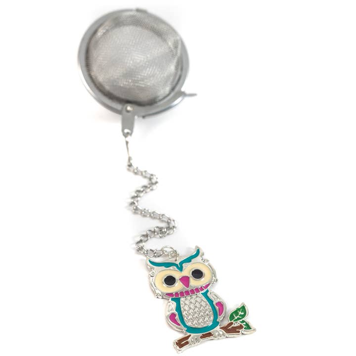 The Traveling Teapot - Wholesale Tea Strainer/Infuser - Loose Leaf Tea Infuser, Owl Charm Ball, Tea Lover Gift