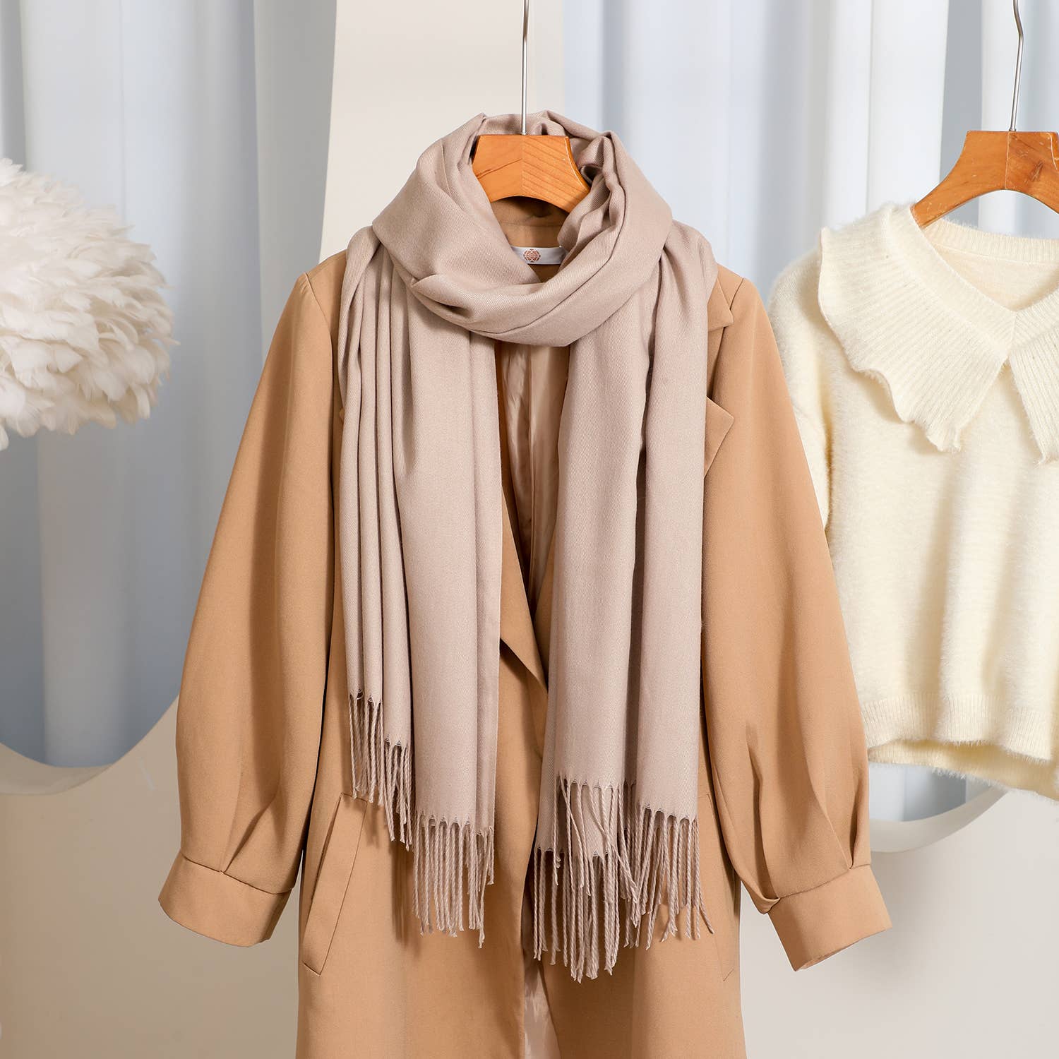 PEACH ACCESSORIES – wholesale Scarf – Women's – Plain Pashmina Scarf A00116