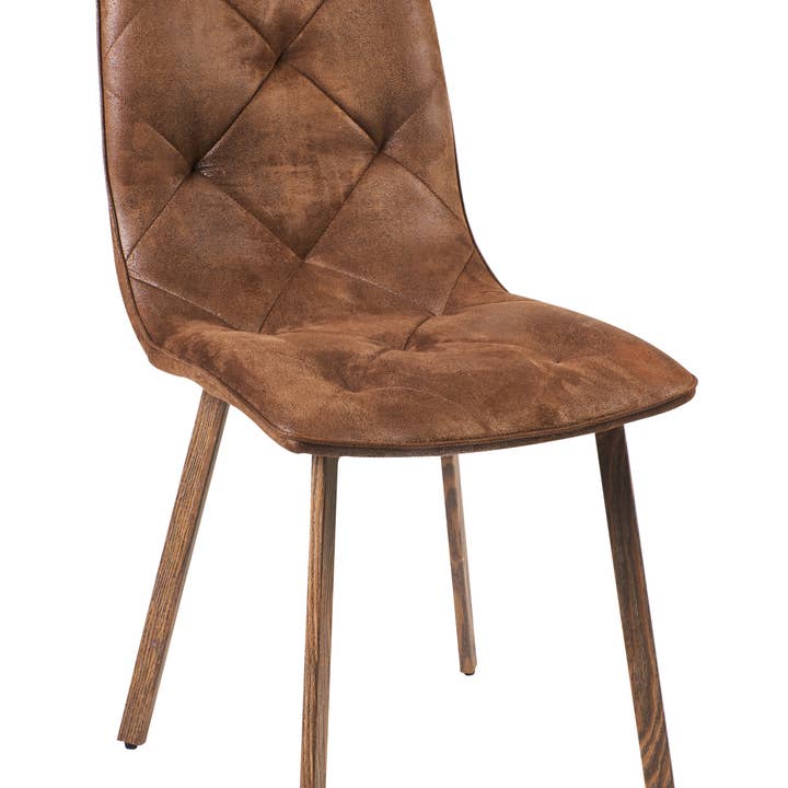 Silla vintage con costuras marrones para venta al por mayor de Novità Home