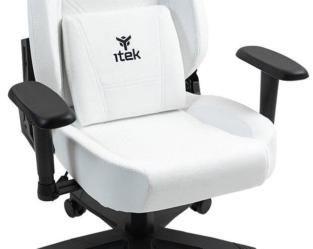 ITEK – wholesale Stol – Itek gamingstol SHUTTLE PM66 – PVC och tyg – 3D-armstöd – svart och vit12
