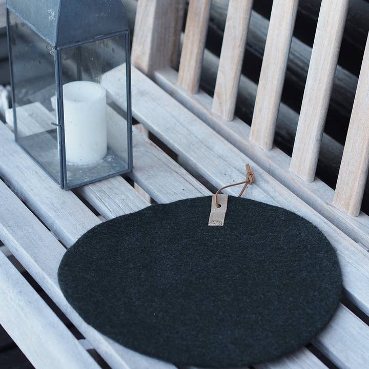 Lübech Living - Venta al por mayor Cojines para sillas - Cojín de lana reciclada gris sin desperdicios2