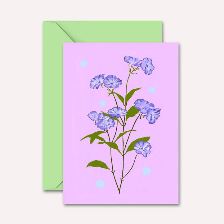 Cartão de Flor Lilás Fofo | Só Porque, Qualquer Ocasião por atacado de Natalie Lea Owen – Jewellery, Greetings Cards and Prints