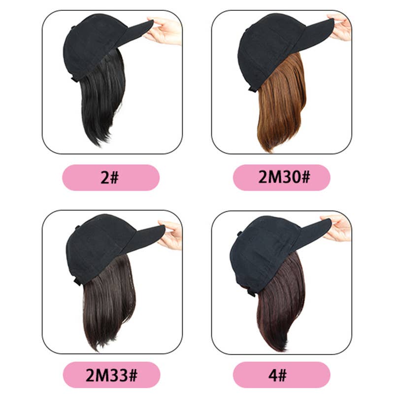 AK Brand - Vente Extensions de cheveux - Casquette de baseball avec extensions de cheveux courts et raides6