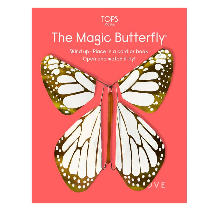 TOPS Malibu - Wholesale Gag Gift/Novelty Gift - Flying Magic Butterfly® - Metallic - "Love" - Asst Styles